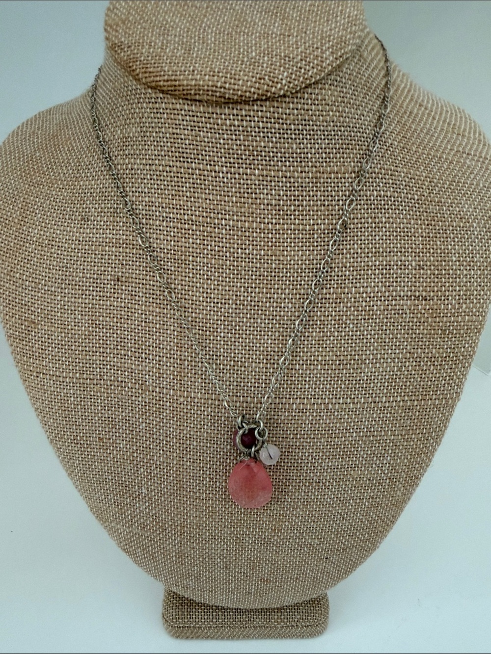 Pink Gemstone Pendant Necklace